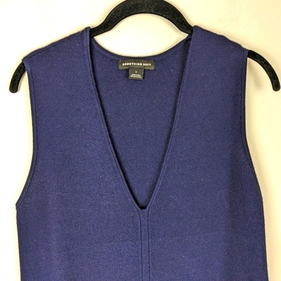 Something Navy Blue Navy coloured sweater dress small - Picture 4 of 12